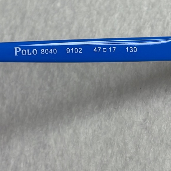 NEW Polo Ralph Lauren Blue Glasses with Case, Box, and Lens Cloth - Picture 5 of 15